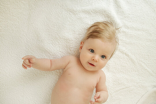 Portrait of five months old baby